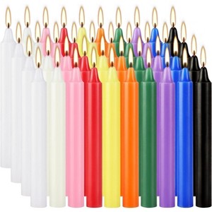 FAAYFIAN 40 Pack Mini Taper Spell Candle-4 Inch Multi-Colored Candle Sticks-for Home Decor Kitchen Decor - 1 of 4
