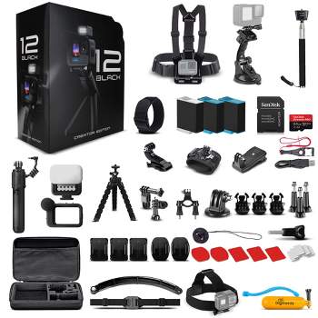 Go Pro HERO12 Creator Edition - Action Camera (Black) + 64GB + Diginerds 50 Piece Kit + 2 Batteries