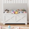 Modern Lift-Top Wooden Toy Storage Bench Chest w/Safety Hinge - 300lb Capacity & Easy Assembly for Entryway, Bedroom,Living Room - 4 of 4