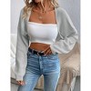 Women's Lightweight Shrug Sweater for Dresses & Tops Long Sleeve Open Front Knit Crop Bolero Cardigan - 4 of 4