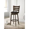 Coaster Home Furnishings Murphy Ladder Back Pub Height Swivel Bar Stool Dark Cherry and Brown - 2 of 4
