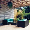 vidaXL Garden Lounge Set Black - 2 of 4