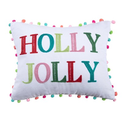 Merry & Bright Holly Jolly HolJol Pillow - by Levtex Home