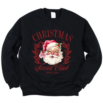 Simply Sage Market Women's Graphic Sweatshirt Christmas Social Club Santa