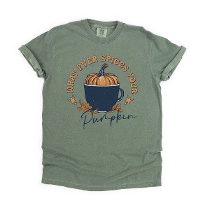 Simply Sage Market Women's Whatever Spices Your Pumpkin Mug Garment Dyed Tee - 1 of 2