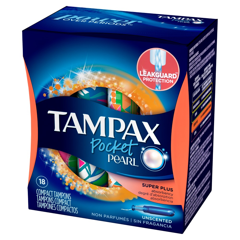 Tampax Pearl Ultra Absorbency & Super Plus Unscented Tampons 18 Ct