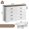 KOLIGEY Astred 8-Drawer Dresser 54"W Double Dresser With Rustic Brown Top Panel - 4 of 4