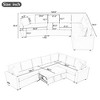 NicBex Modern 124.8" Pull Out Sofa Bed Chenille Convertible Sleeper Sofa with USB Ports for Living Room - 2 of 4
