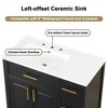 ChicFurnit 36 Inch Bathroom Vanity Bathroom Vanity for Bathroom Vanity Cabinet with Two Doors Three Drawers Solid Wood, Black, 36"*18.3"*33.9" - 4 of 4