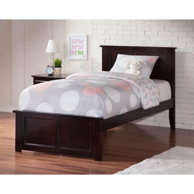 Atlantic Furniture Madison Twin Bed with Matching Foot Board in Espresso