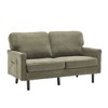 CAVINAS Boucle Sofa Bed with USB and Removable Pillow,Upholstered Loveseat Sofa for Living Room,Bedroom - 2 of 4