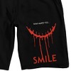 Smile Title Logo and Bloody Smile Men's Black Lounge Shorts - 2 of 4