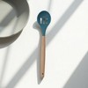 Unique Bargains Spoon Hand Wash Only Wooden Handle Slotted Spoon Silicone Wooden Handle 12.6" 1 Pc - 2 of 4