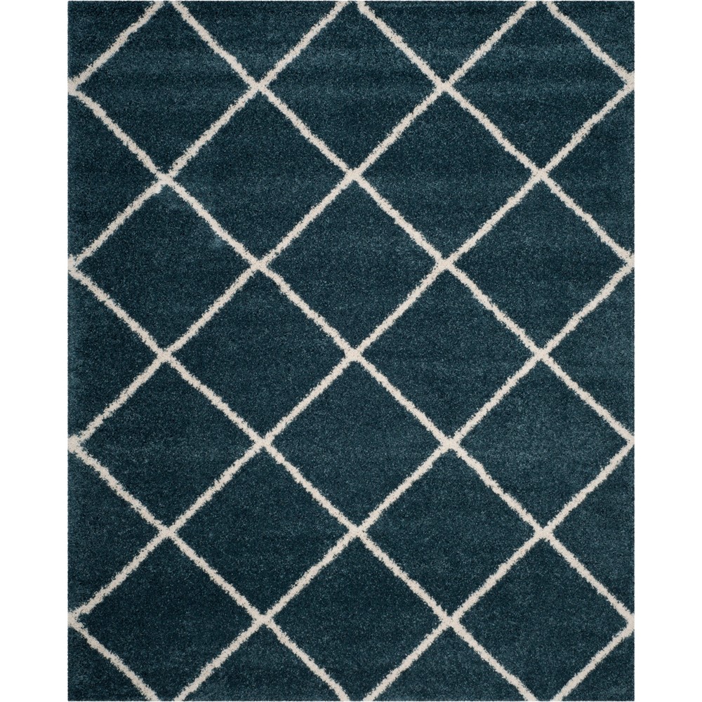 8'x10' Hudson Shag Area Rug Slate Blue/Ivory - Safavieh