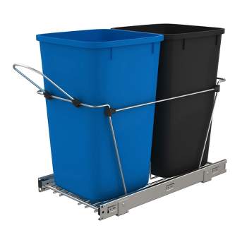 LeHom Lehom Sliding Pull Out Under Counter Recycling Trash Can