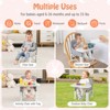Safstar Baby Travel Booster Seat, Portable Folding Toddler Floor Dining Chair with Removable Swivel Double Tray, 3-Point Safety Belt, Carry Bag - 4 of 4