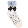 Memoi Women's Fair Isle Plush Lined Cabin Socks Ivory 9-11 - 3 of 4