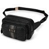 ELLE Luggage Eleganza 1.6L Vegan Leather Monogram Belt/Crossbody Bag - Black - 3 of 4