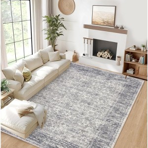 Washable Area Rugs for Living Room Bedroom Area Rug Boho Vintage Rugs Slip Low Pile Soft Lightweight Carpet Indoor - 1 of 4