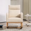 Rocking Chair Nursery, Upholstered Glider Chair With anti-slip strips, High Back Nursing Chair for Breastfeeding for Bedroom, Living Room - 2 of 4