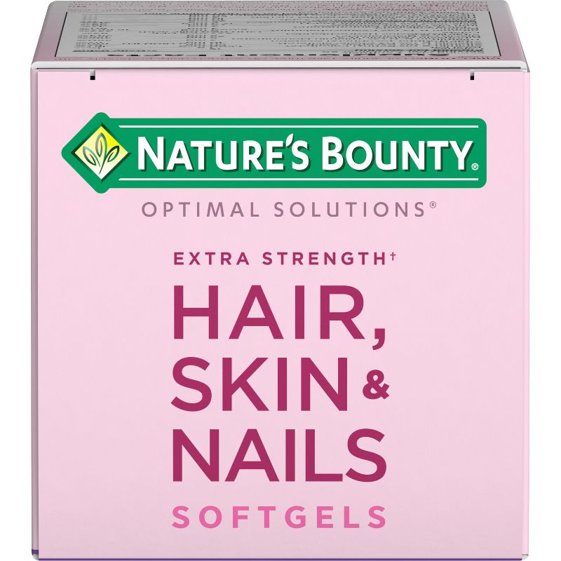 Nature&#39;s Bounty Optimal Solutions Extra Strength Hair, Skin and Nails Softgels with Biotin - 150ct, 6 of 13