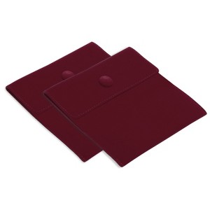 Unique Bargains Velvet Snap Button Dense Stitches Jewelry Bag 2 Pcs - 1 of 4