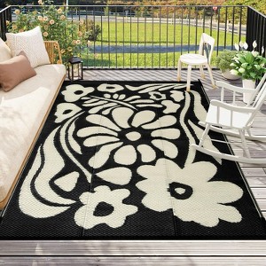Lahome Outdoor Plastic Straw Rug-Waterproof Reversible Mat for Patio,Balcony,Deck,Backyard,Beach - 1 of 4