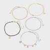 Heart Cherry & Locket Choker Necklace Set 5pc - Wild Fable™ Silver/Gold: Lobster Claw Clasp, Iron Material, 12" Length - 2 of 4