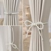 Tree City Simple Elegant White Pearl Bow Curtain Tiebacks - 3 of 4
