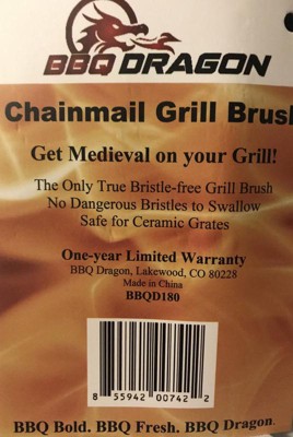 Fireflame BBQ Grill Brush – Non-Scratch Brass Bristles - Long