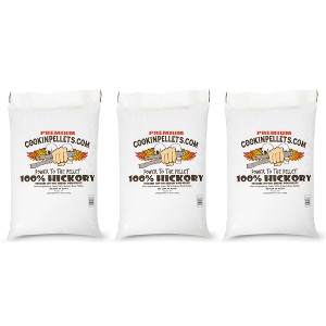 CookinPellets 40-Pound Premium Genuine Hickory Hardwood Grill Smoker Wood Pellets, No Bark, Fillers, and Flavor Oils, for Meat and Veggies (3 Pack) - 1 of 4