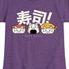 Girls' - Instant Message - Kawaii Neko Sushi Fitted Short Sleeve Graphic T-Shirt - 2 of 4