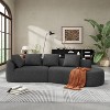 Christopher Knight Home Vivian 116" Modern Curved Sectional Sofa with High-Density Sponge and 4 Pillows Charcoal Gray - 2 of 4
