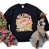 Aloha Christmas Surfing Santa - Women's Graphic Sweatshirt - 2 of 4