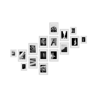 Haus and Hues Newbury Gallery Wall Frame Set with Real Glass and Mat
