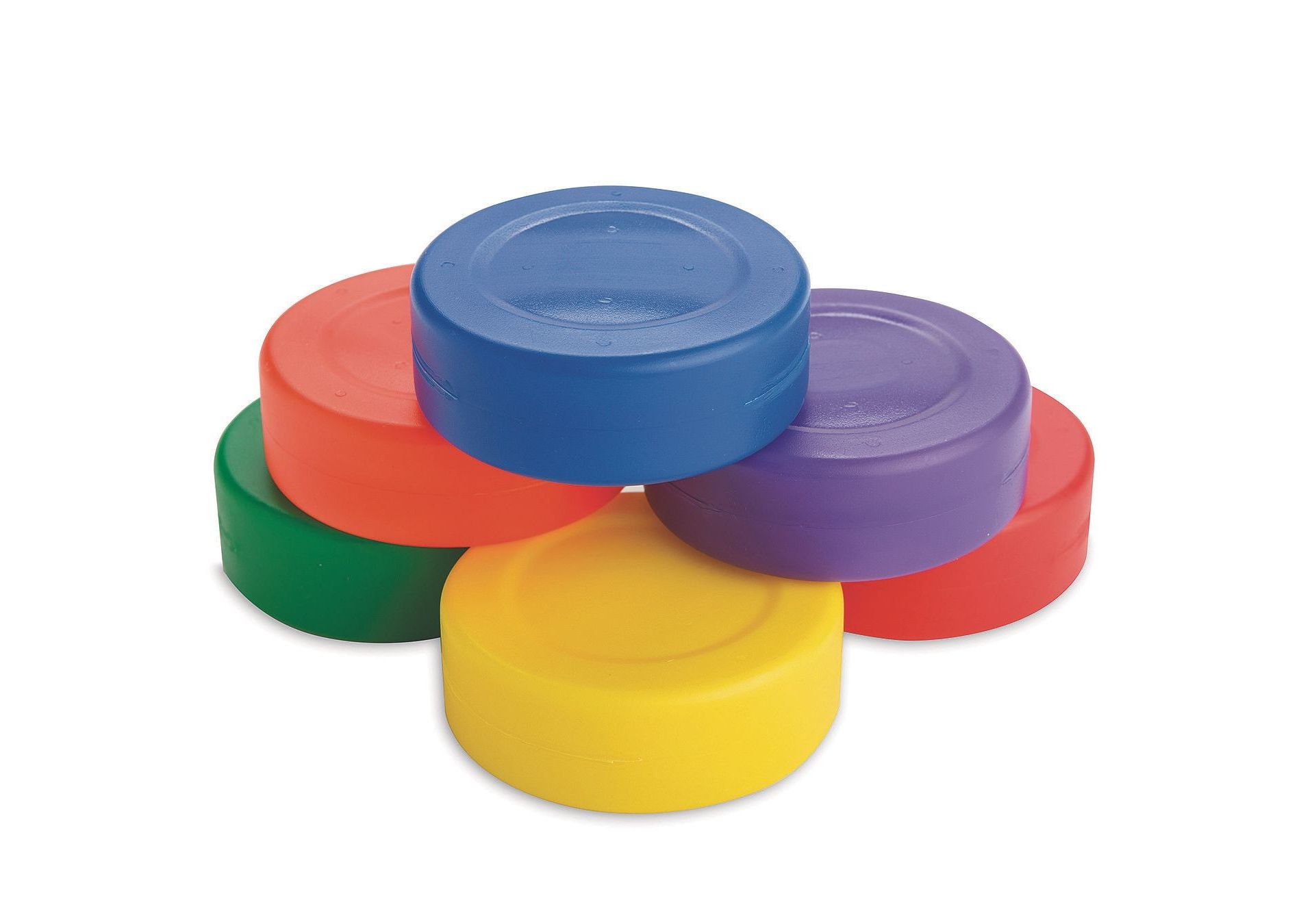 S&S Worldwide Spectrum Hockey Puck Set, Assorted, Pk6