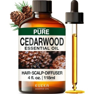 KUKKA Cedarwood Essential Oils - 4 Fl Oz - for Hair, Skin, Diffuser, Aromatherapy & DIY Soap Making Scent - 1 of 1