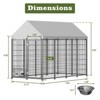 Kumasinova 83"/56"/50" Dog Kennel Outdoor with Covered Roof,83.Large Dog Playpen with Rotating Bowl,Garden Dog Play Pen for Small Dogs,Ducks,Rabbits - 2 of 4