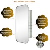 TEHOME Surface and Recessed Mount Rectangular Stainless Steel Metal Framed Bathroom Medicine Cabinet with Mirror - 3 of 4