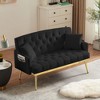 BLACK 2 SEATER SOFA - 2 of 4