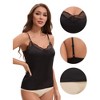 INSPIRE CHIC Women's Lace Trim Silk Satin V Neck Cami Vest Adjustable Spaghetti Strap Sleeveless Camisoles - 3 of 4