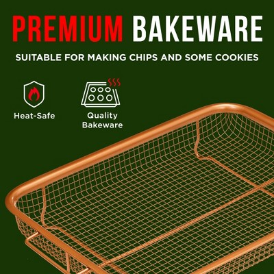 Copper Non-Stick Carbon Steel Air Fryer Tray Set