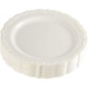 Juvale 25 Pack Disposable Plastic Dinner Plates Party Supplies, Cream with Fine Detailing (10 Inches) - 4 of 4