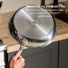 T-fal HybridMesh Stainless Steel, 3 Piece Frypan Set, 8 inch, 10.25 inch and 12 inch, Silver - 3 of 4