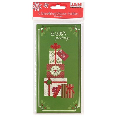 JAM Paper Christmas Money Cards Set Seasons Greetings Gifts 95231613