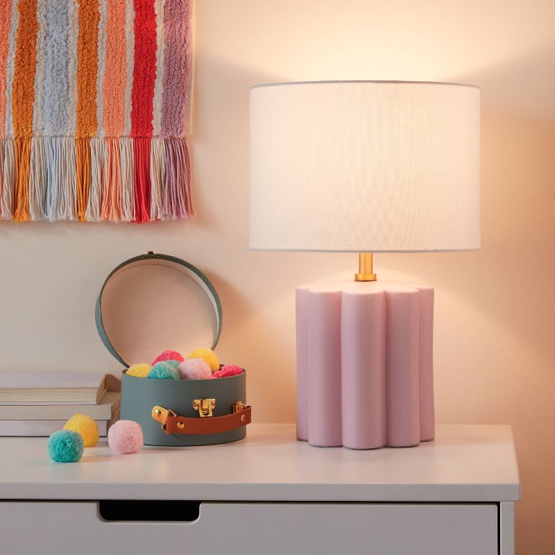 Fluted Kids&#39; Table Lamp Purple - Pillowfort&#8482;, 4 of 9