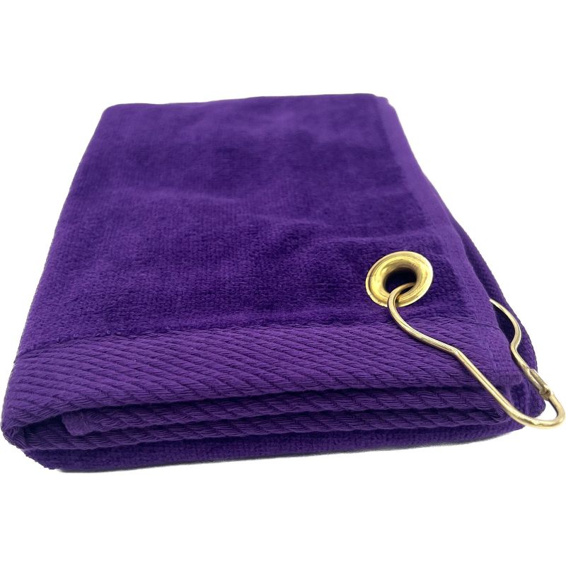 TowelSoft Premium 100% Cotton Terry Velour Golf Towel with Corner Hook & Grommet Placement 16 inch x 26 inch, 3 of 6