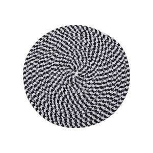 Unique Bargains Trivet Round Rope Woven Mat Cotton Non-woven Fabric 7.87"x7.87"x0.31" - 1 of 3