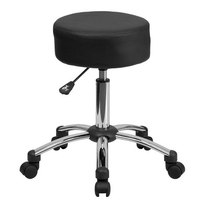 Medical Ergonomic Stool Chrome/Black - Riverstone Furniture