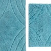 Knightsbridge Stylish And Comfortable Traditional Diamond Design 2 PC Cotton Bath Rug Set 20"x30" & 24"x40" Stone - 4 of 4
